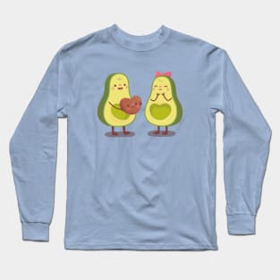 Cute Avocado Gives His Heart To Other Half Long Sleeve T-Shirt